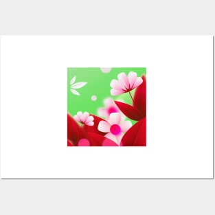 Pink Flower Art Posters and Art